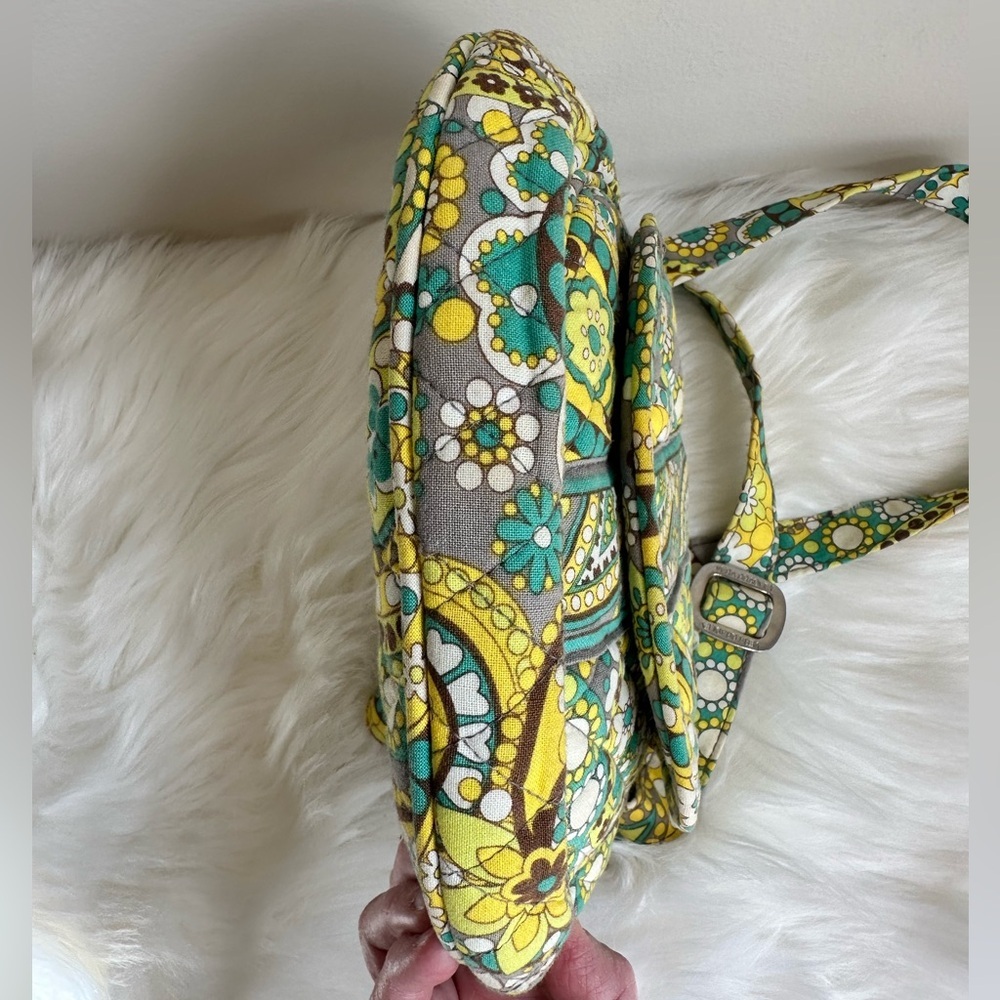 Vera Bradley Lizzy Lemon Parfait Yellow Crossbody Bag - Picture 8 of 16
